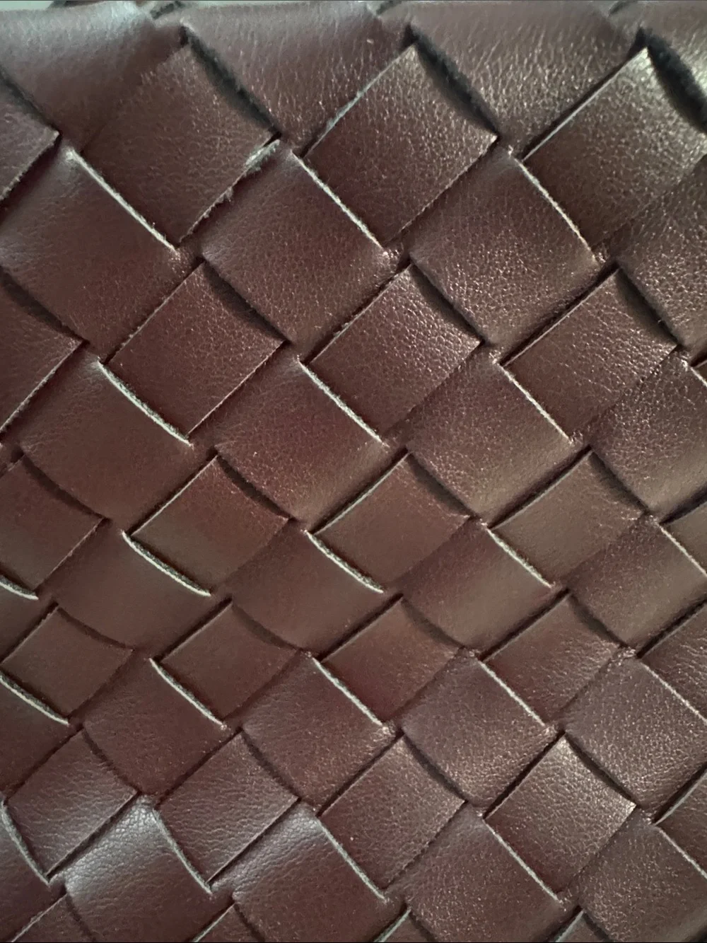 Woven Vegan Burgundy Top-Handle Bag
